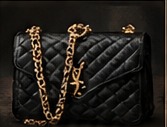 Black luxury handbag